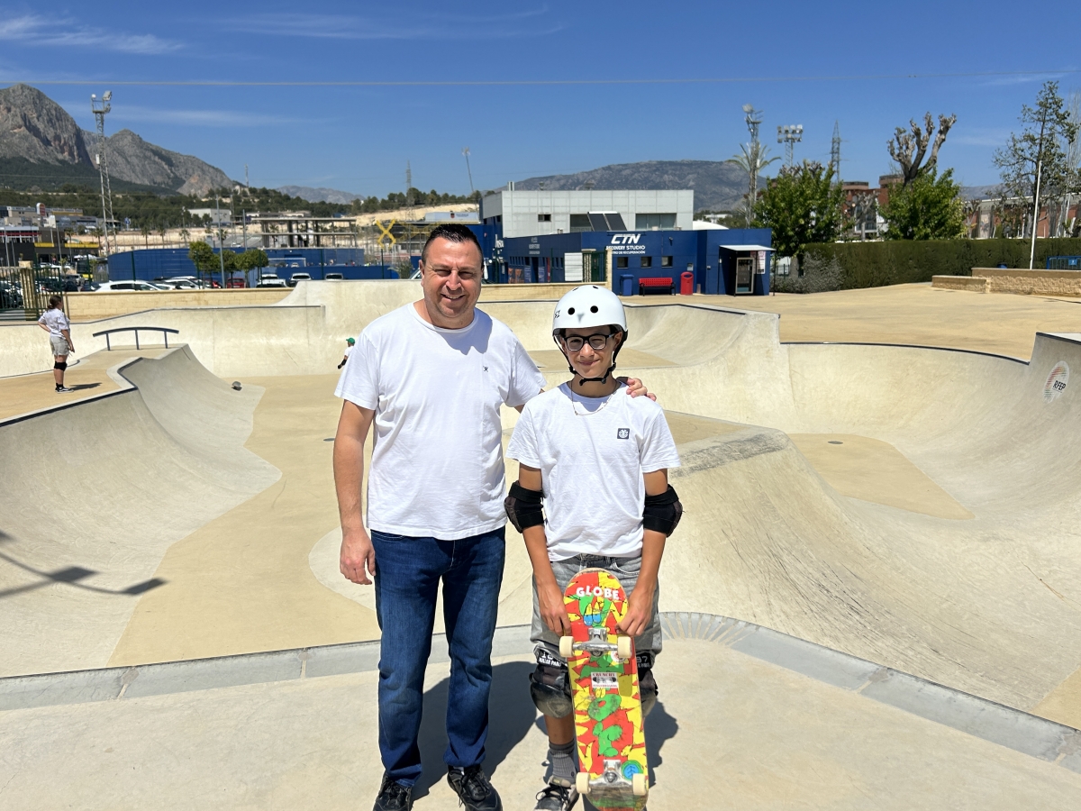 El skater español Taiga Gimeno prepara la Copa del Mundo en La Nucía