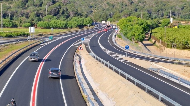 Transportes termina las obras de mejora de seguridad vial de la N-332 en el enlace de acceso norte a Gandia