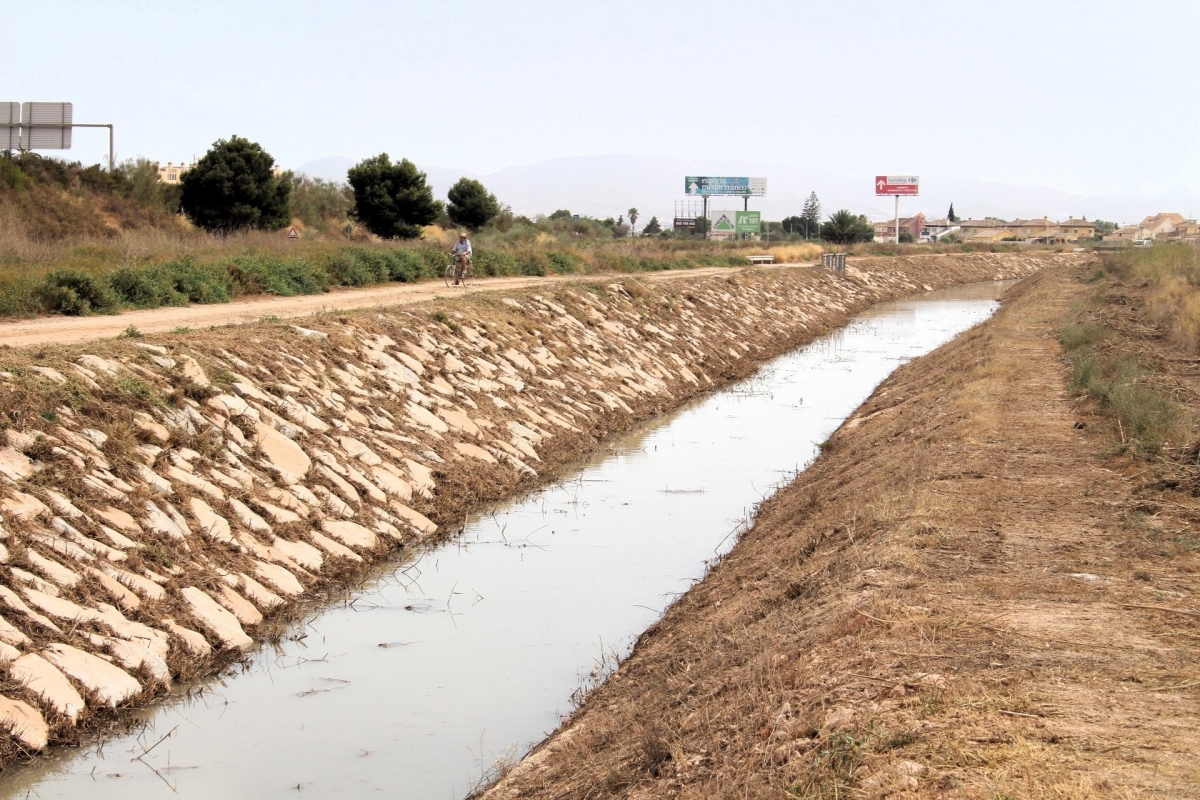 La CHS licita las obras para mejorar la capacidad del canal de drenaje D-7 del Campo de Cartagena