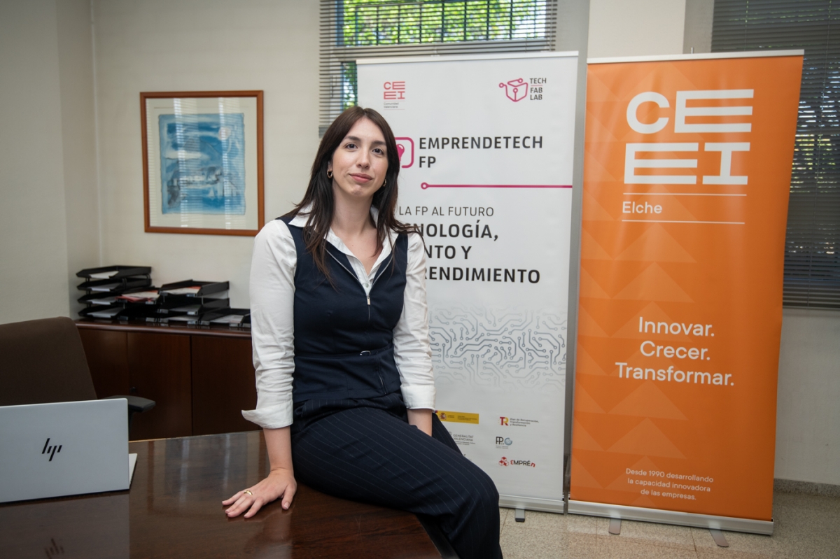 Carolina Román, directora de CEEI Elche en las instalaciones de la ciudad ilicitana.
