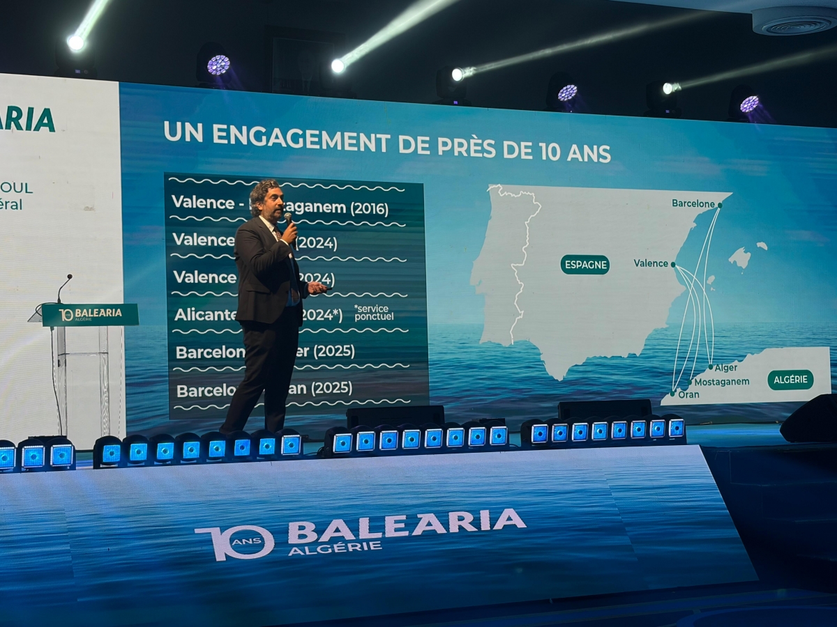 Baleària refuerza su posición en Argelia con cerca de 900.000 pasajeros transportados en 10 años