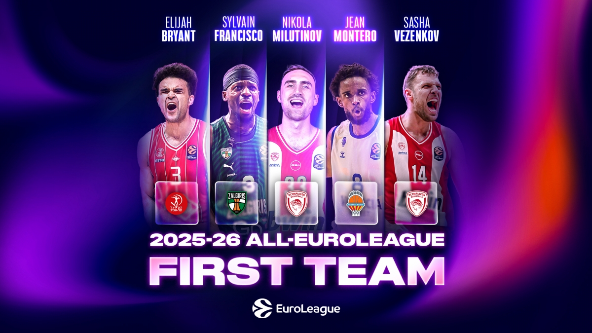 Jean Montero, elegido en el Primer Quinteto Ideal de la EuroLeague 2025-26