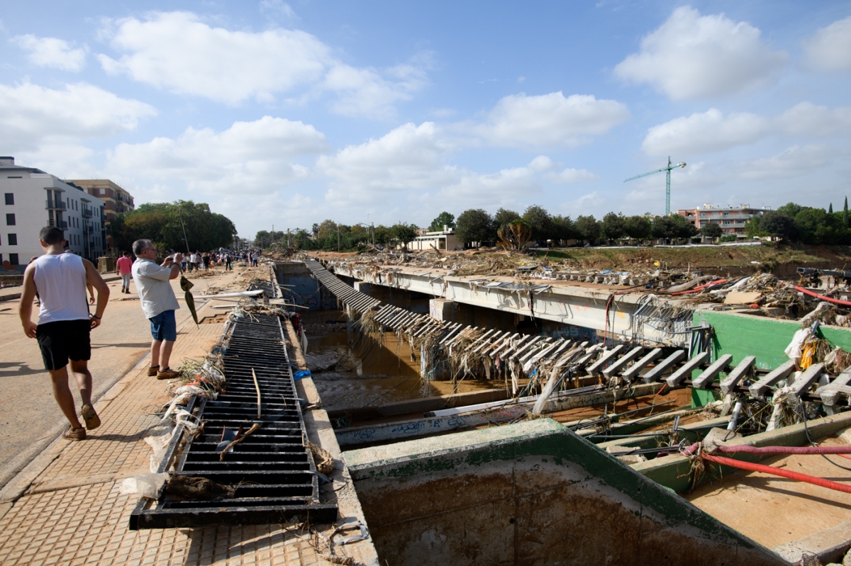 Parte de la red de Metrovalencia tras el paso de la Dana en octubre de 2024.