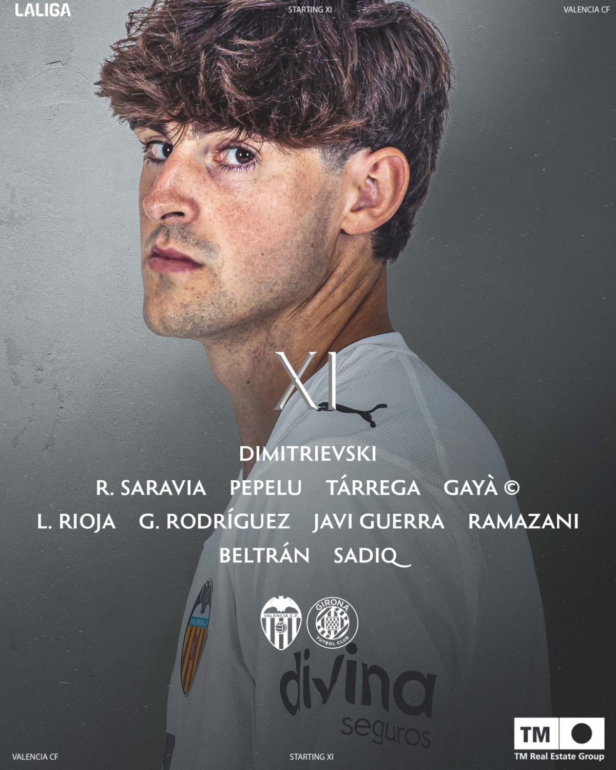 El once del Valencia CF contra el Girona FC para alejarse del descenso