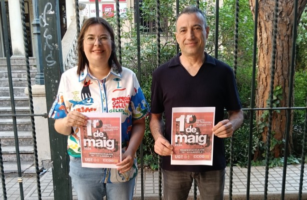 UGT y CCOO convocan el Primero de Mayo en Alcoy con dos retos: la brecha de género y la formación para la industria