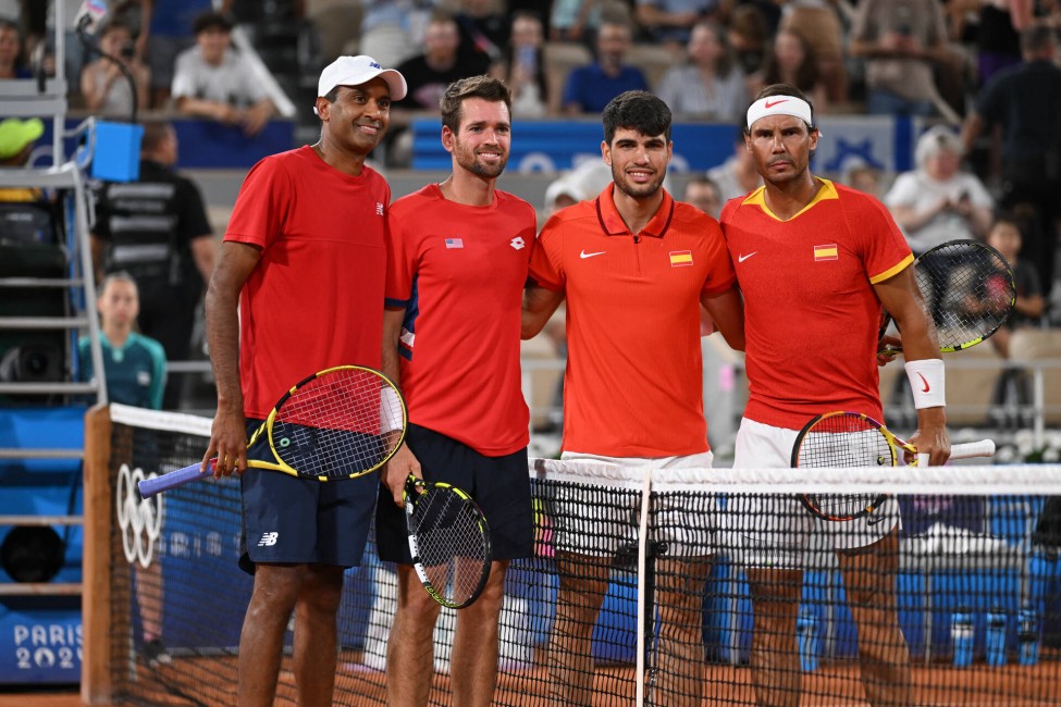 De izquierda a derecha, Ram, Krajicek, Alcaraz y Nadal. Foto: ITF - 