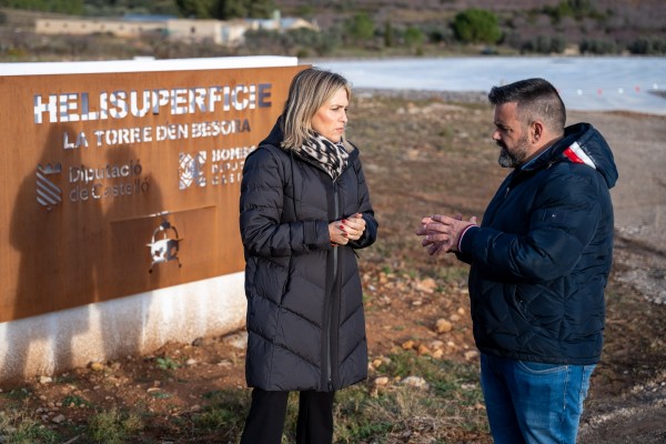 La Diputación construye una nueva helisuperficie en Gaibiel como refuerzo a la respuesta ante emergencias
