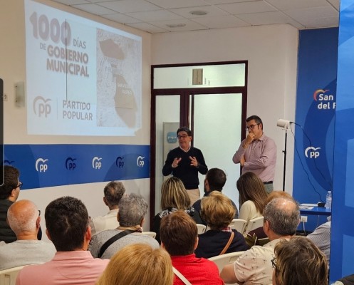 El PP de San Vicente hace balance de sus 1.000 días de gestión: limpieza, piscinas y otras inversiones