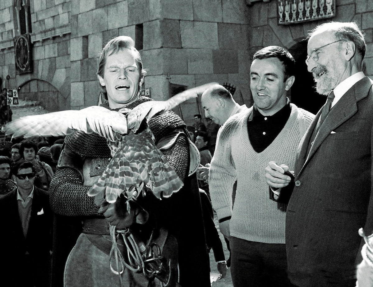 Charlton Heston, Félix Rodríguez de la Fuente y el historiador Menéndez Pidal 