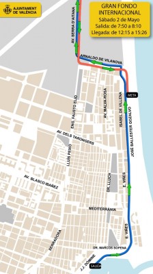 El Ayuntamiento de València prepara un dispositivo especial de tráfico para el Gran Fondo Internacional de Ciclismo de este sábado