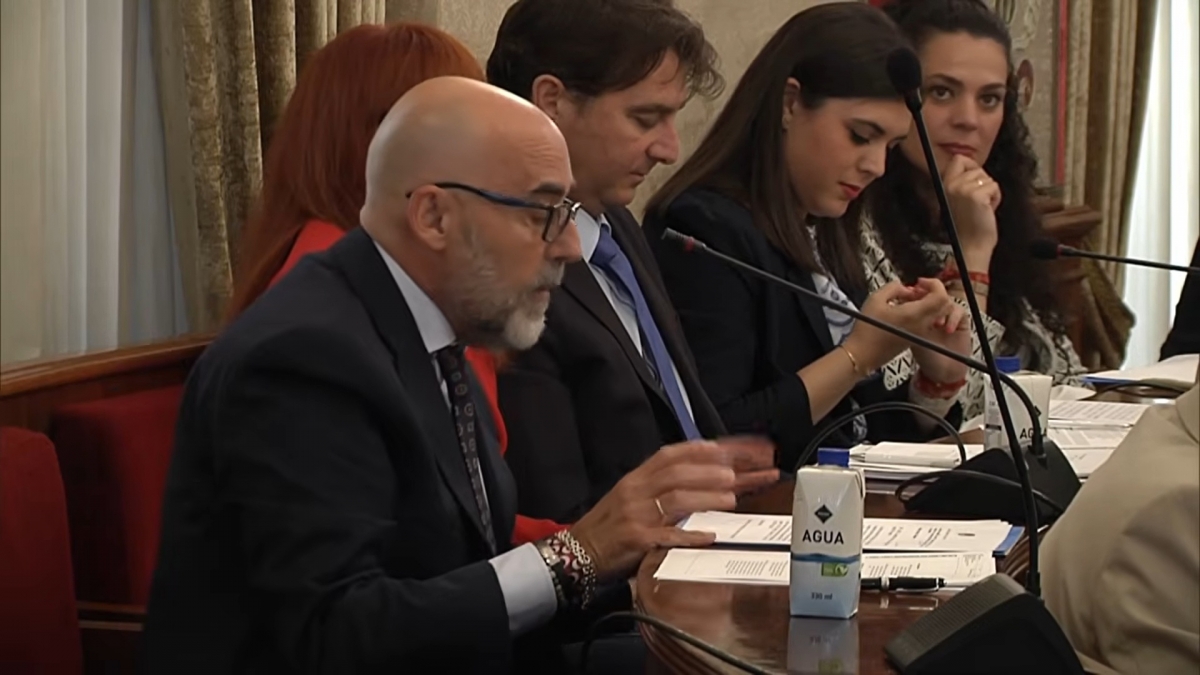 El edil de Sanidad de Alicante, Luis Morata, en el pleno.
