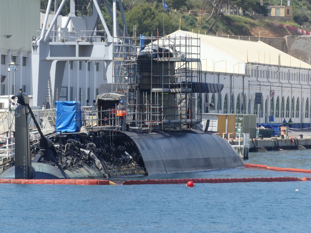 Navantia completa en Cartagena la prueba de línea de ejes del S-82, que irá al mar antes del verano