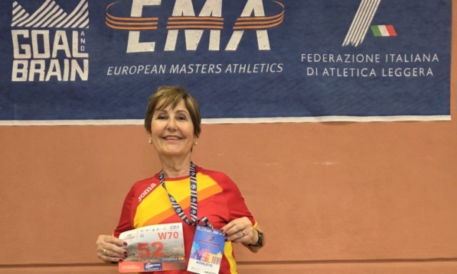  Estebana Esparza disputa en Italia la prueba de 10 kilómetros del Europeo máster en ruta