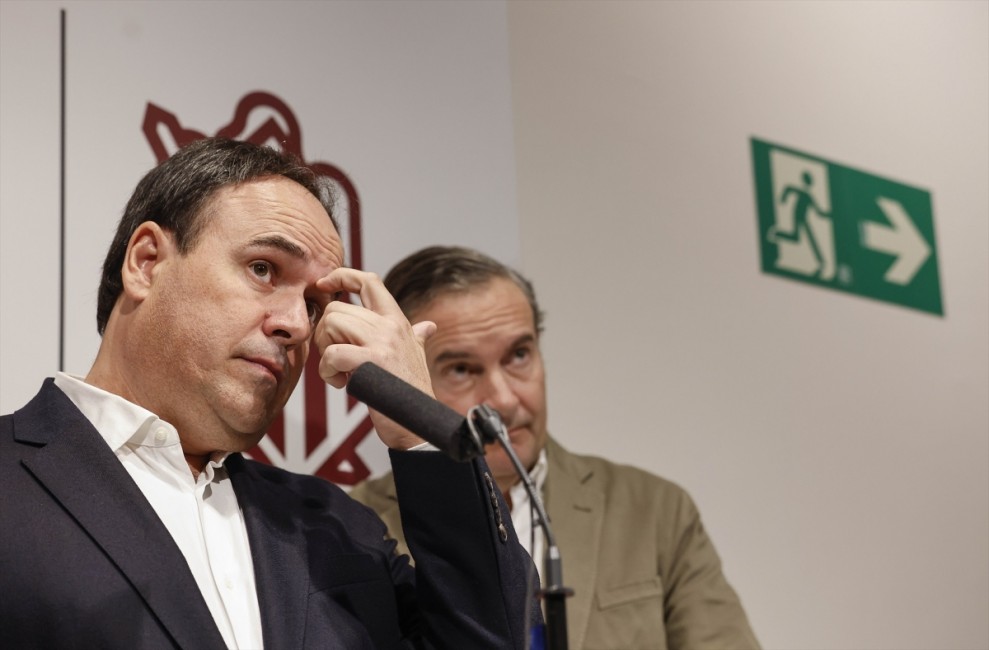 Juanfran Pérez Llorca y Nando Pastor, síndic del PP en Les Corts, en una imagen de archivo. - Foto: ROBER SOLSONA / EP
