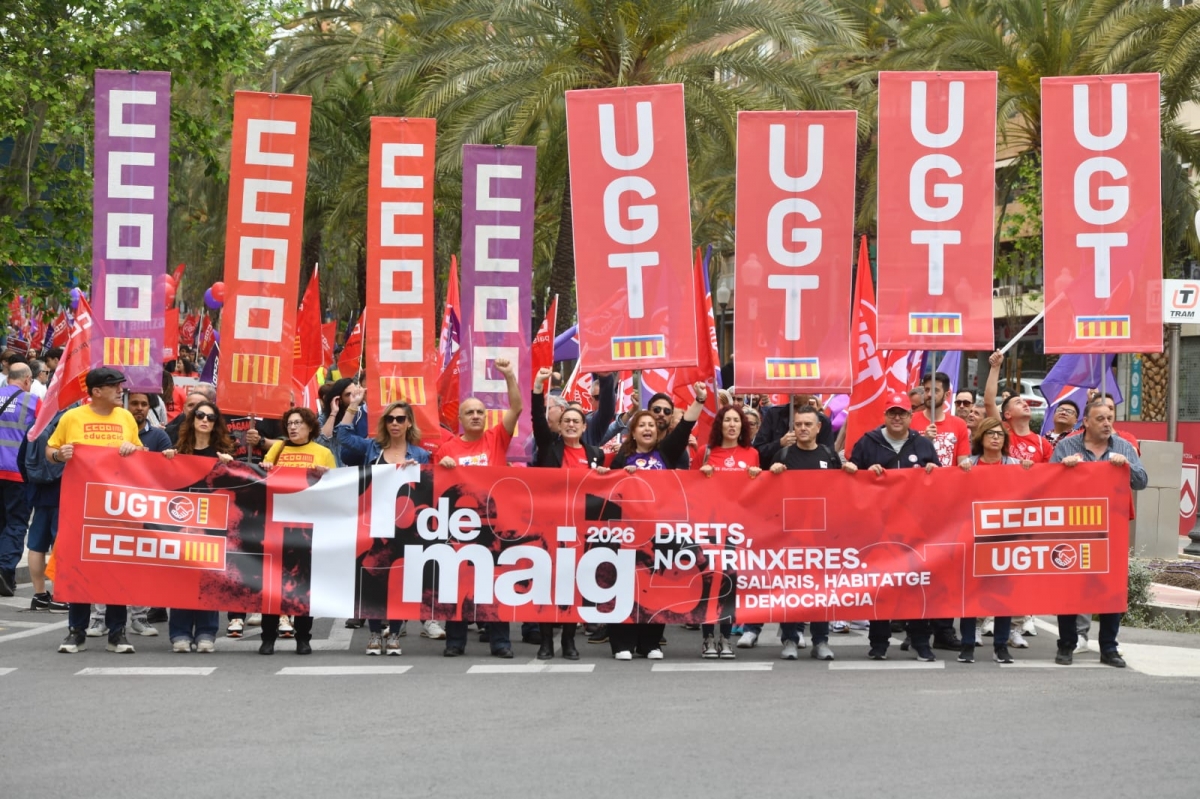 Alicante se moviliza por la mejora de los salarios y el acceso a la vivienda por el 1 de mayo