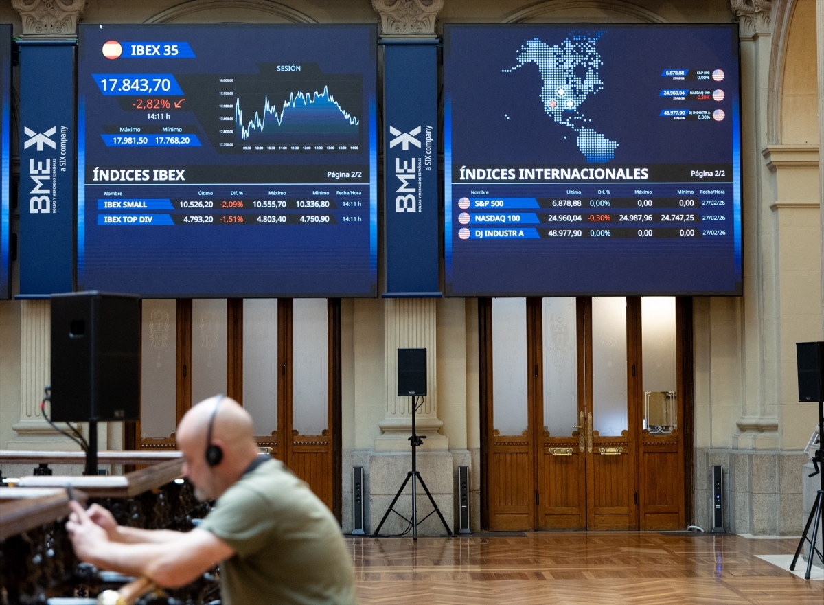 El Ibex 35 se da la vuelta en la media sesión y cae cerca de un 2% con el petróleo en 110 dólares