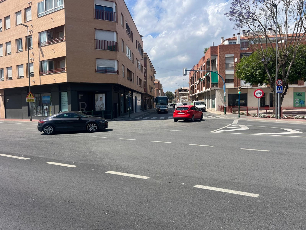 Primer día sin camiones pesados en el tramo urbano de Santomera