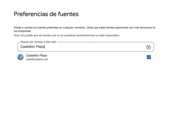 Castellón Plaza, primero en Google: cómo elegirnos como fuente preferida y recibir antes la actualidad de la provincia