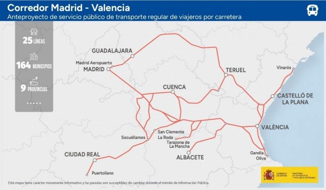 Aprobada la licitación del corredor Madrid-Valencia, el tercero del nuevo mapa concesional