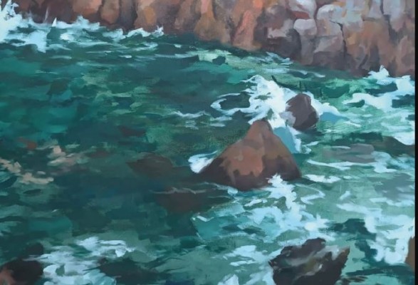 Alumnos de Bellas Artes trasladan al Museo de la UMU los paisajes de Calblanque y Portmán