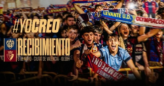 El Levante convoca a su afición para recibir al autocar del equipo ante Osasuna
