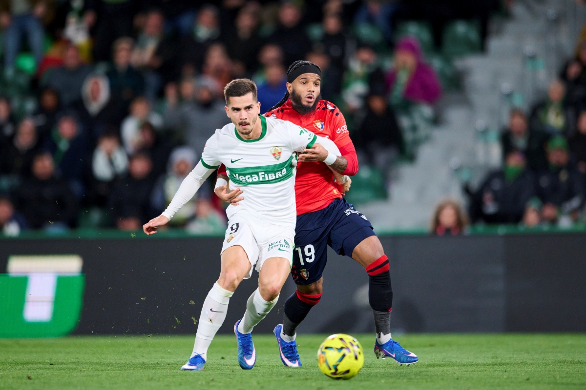 André da Silva anotó el gol del Elche CF frente al Deportivo Alavés en Mendizorroza