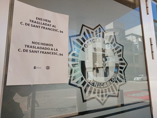 La Policia Local de Benicarló es trasllada de forma temporal al carrer de Sant Francesc de la localitat