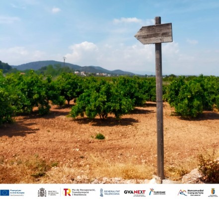 Riba-roja de Túria repone señalética en el Parque Natural del Túria y casco histórico tras la Dana
