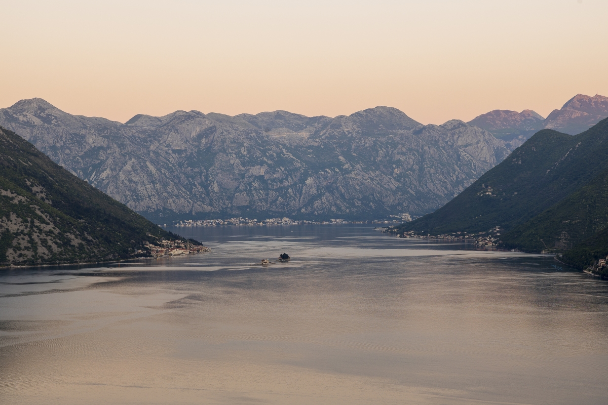 Panorámica de la bahía de Kotor
