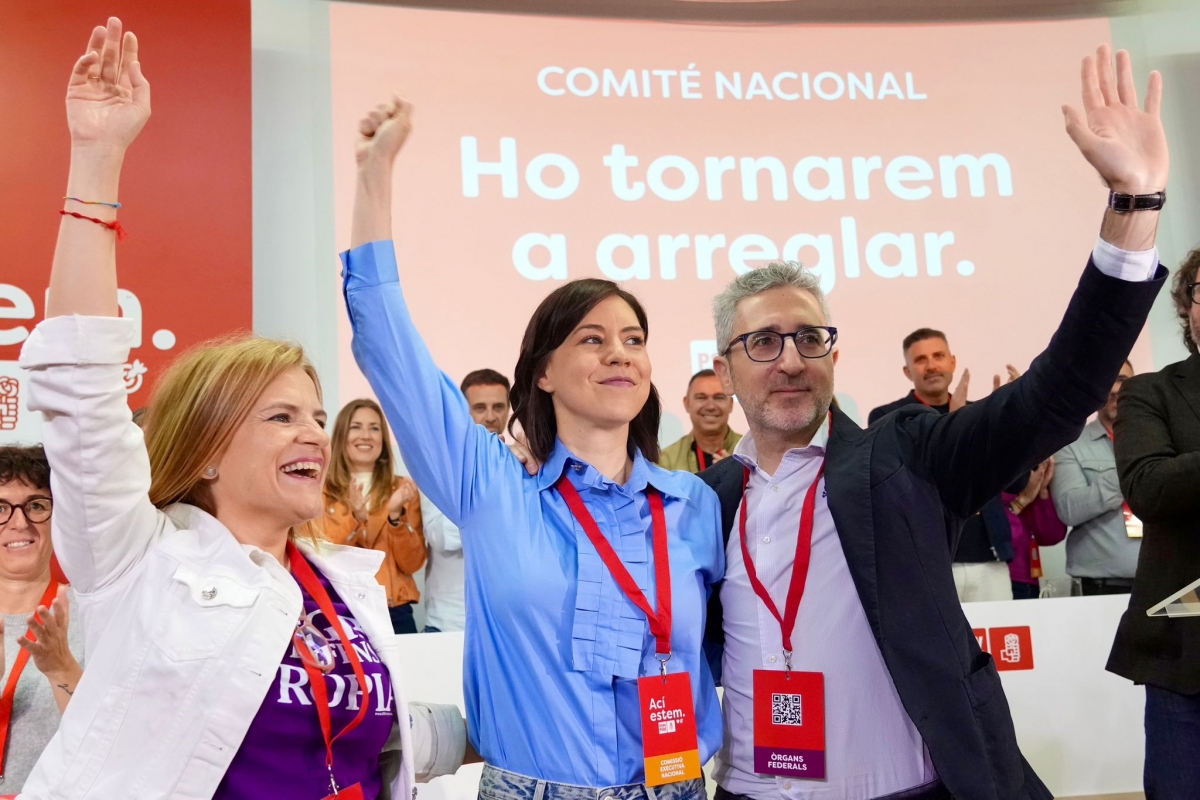 Pilar Bernabé, Diana Morant y Arcadi España.