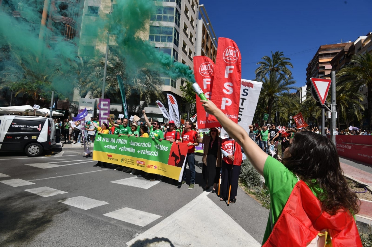La huelga educativa en la provincia de Alicante, en imágenes 