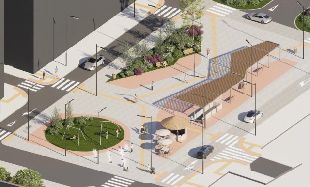 Así se pretende remodelar la Plaza de la Muntanyeta de Alicante: con juegos infantiles y nuevo pavimento
