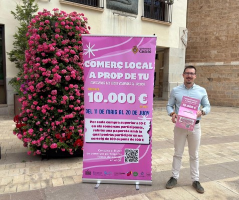 Castelló lanza el sorteo de 100 cheques de 100 euros en una nueva edición de ‘Comerç local a prop de tu’