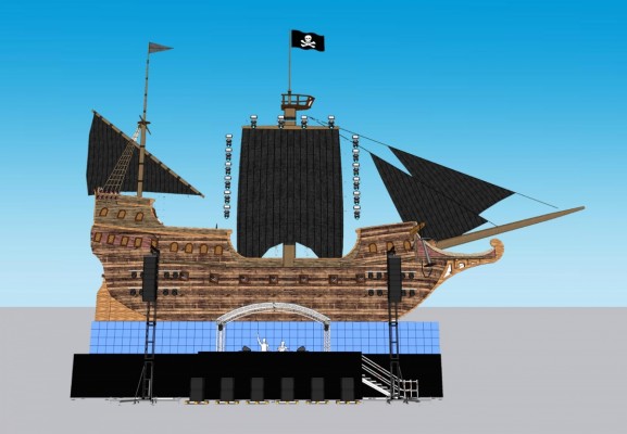 Los festivales Medusa y Zevra, al abordaje: levantarán un escena que reproduce a escala un galeón pirata del siglo XVII