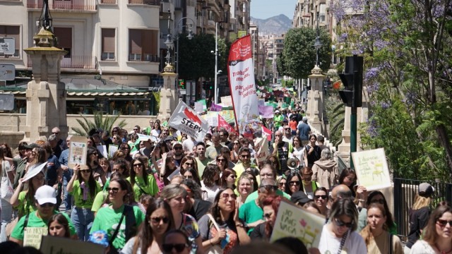 La huelga educativa en Elche, en imágenes