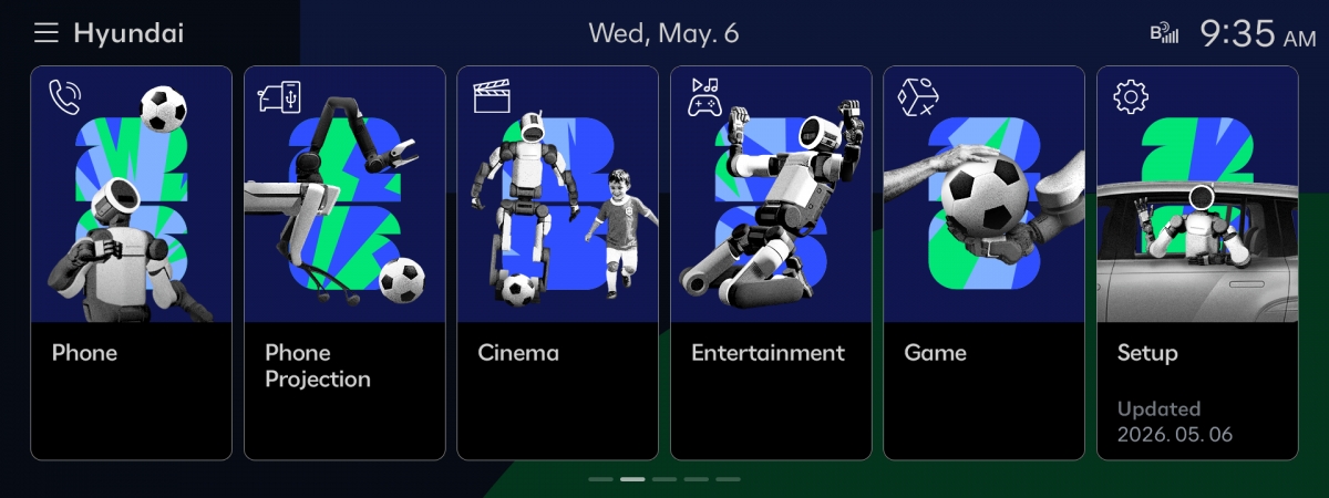 Hyundai Motor traslada el espíritu de la Copa Mundial de la FIFA 2026™ a los asientos del conductor con un nuevo tema de visualización