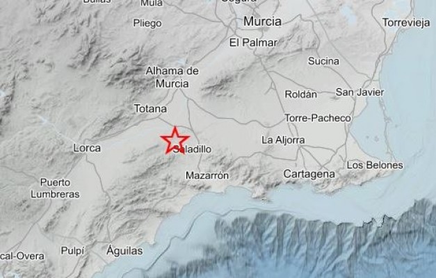 Un terremoto de magnitud 2 hace temblar el sureste de Totana