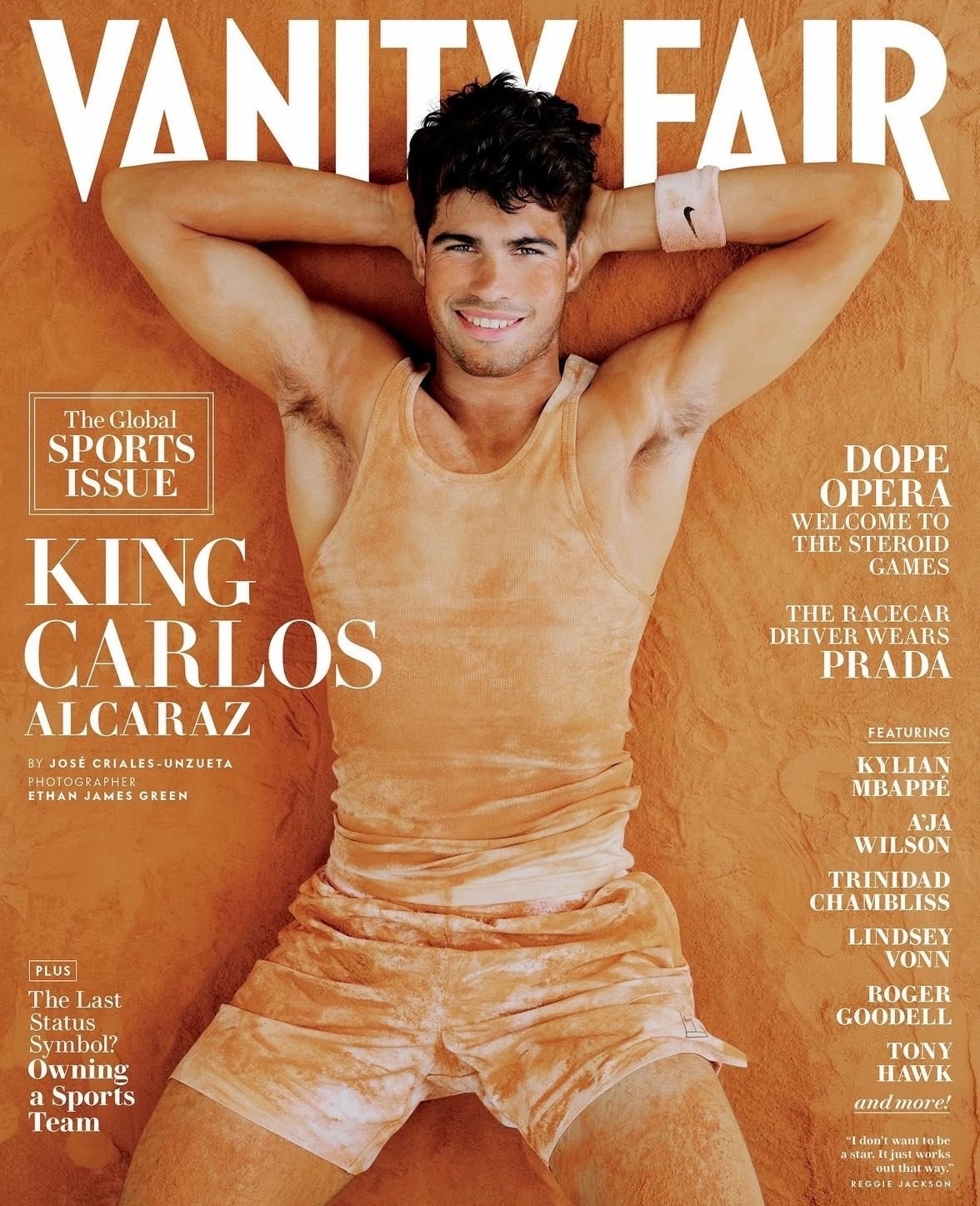 King Alcaraz, un mes sin jugar, no pierde un ápice de su popularidad: es portada de Vanity Fair