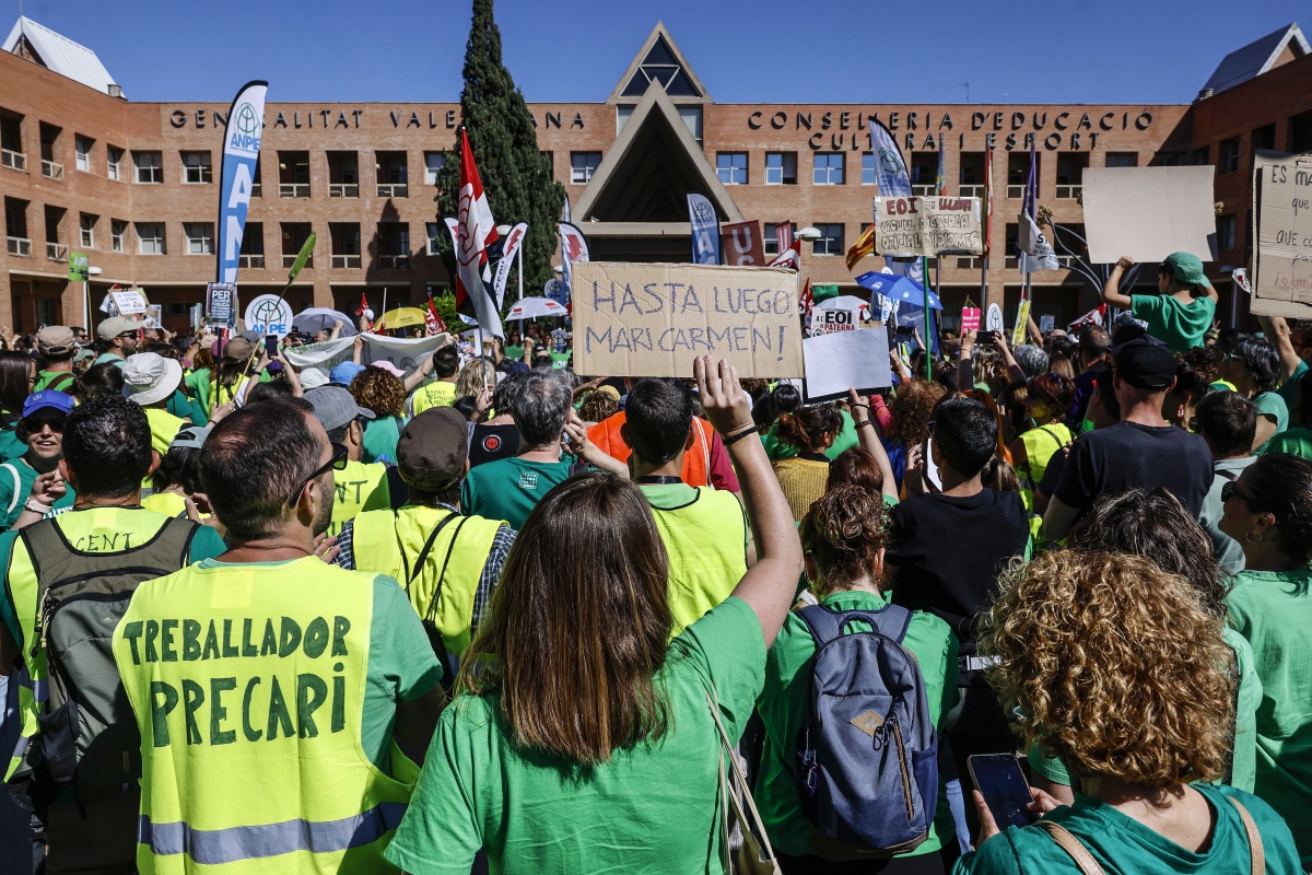 Sin acuerdo: Consell y sindicatos educativos evalúan su desgaste tras cuatro días de huelga