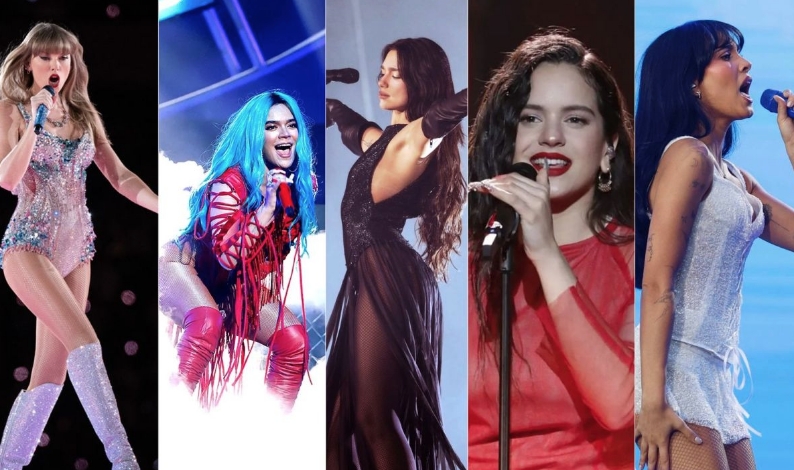 Las cinco grandes superestrellas femeninas que dominan la nueva industria global del pop: Taylor Swift, Karol G, Dua Lipa, Rosalía y Aitana