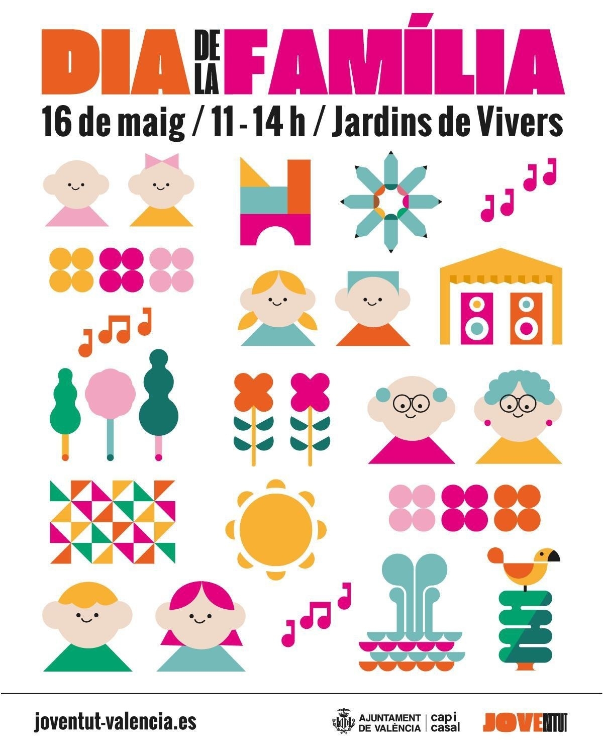 Imagen del cartel para la celebración del Día de la Familia en València. - Foto: AYUNTAMIENTO DE VALÈNCIA Imagen del cartel para la celebración del Día de la Familia en València.