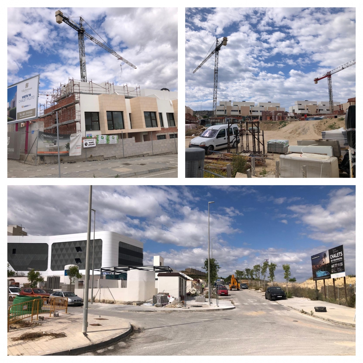 Las promociones en construcción y el emplazamiento del próximo residencial de Vistahermosa Norte.