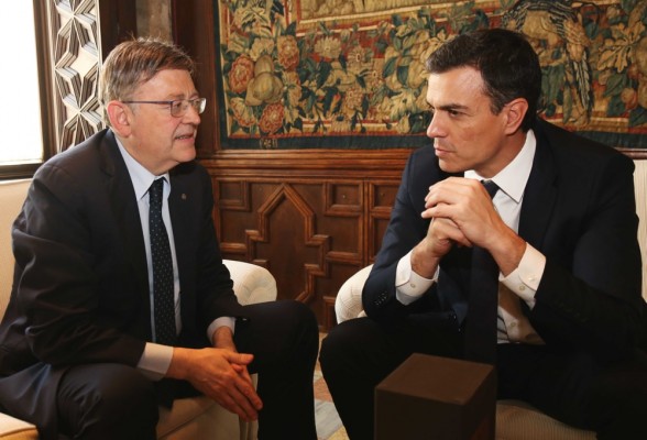 Puig y Sánchez firman un compromiso por la financiación y el Corredor Mediterráneo