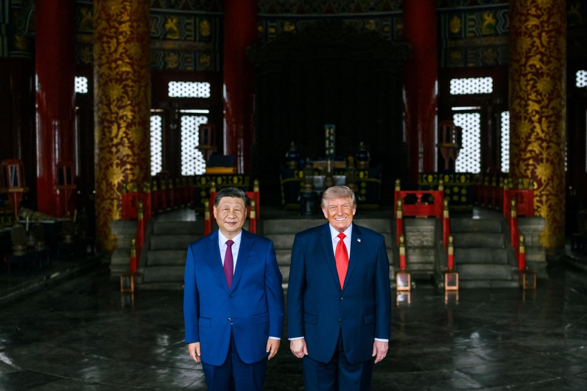 Xi Jinping y Donald Trump, en el Templo del Cielo, en Pekín.