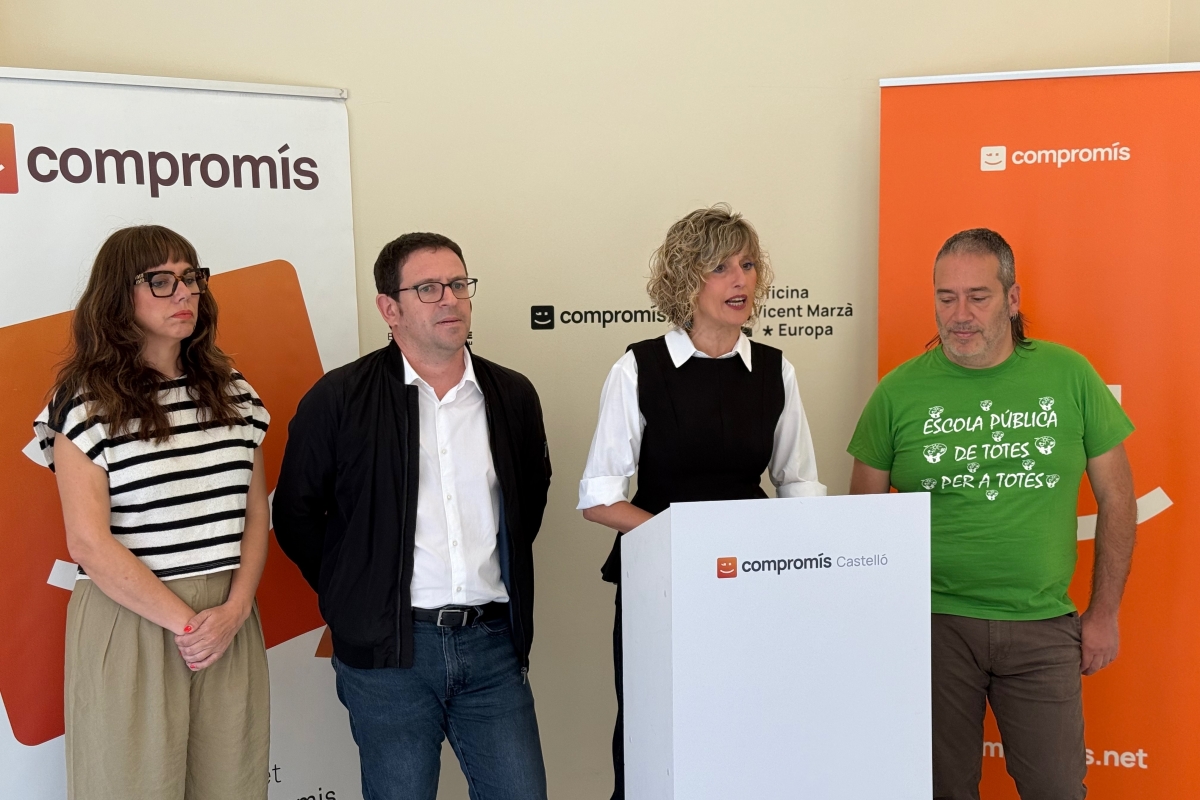 Los miembros de Compromís per Castelló Vera Bou, Ignasi Garcia, Verònica Ruiz y Pau Sancho. - Los miembros de Compromís per Castelló Vera Bou, Ignasi Garcia, Verònica Ruiz y Pau Sancho.