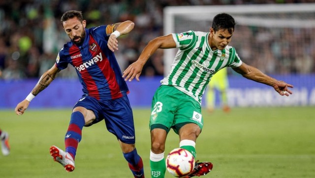 El Levante ha puntuado cinco veces en el campo del Betis en catorce visitas en Primera