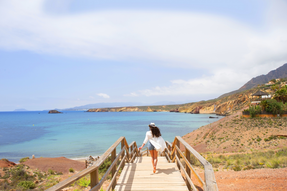 Playa del Rincón en Bolnuevo, Mazarrón.
