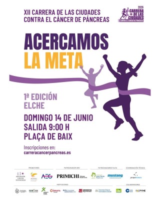 Elche acogerá la Carrera de las Ciudades contra el cáncer de páncreas el 14 de junio