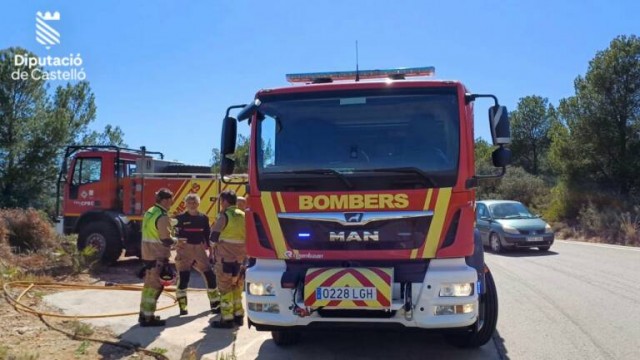 Estabilizado el incendio forestal en Borriol: se retiran la mayoría de los medios de extinción