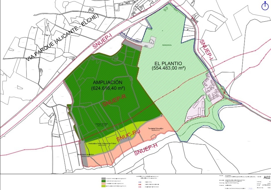 Plano del ámbito propuesto para la ampliación del resort del Plantío.